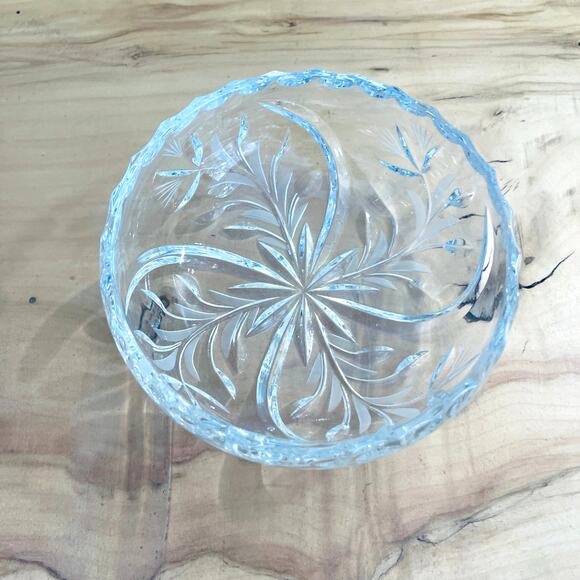 Antiq ABP American Brilliant Cut Glass Bowl Thistle Flower Starburst 1910 - Picture 3 of 14
